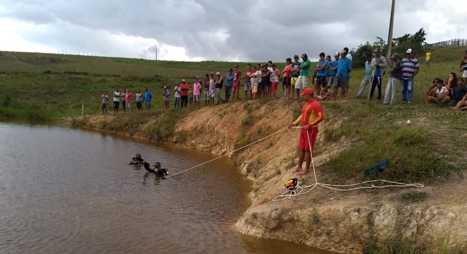 Bombeiros realizam buscas por homem em barragem em São Sebastião (Crédito: CBM/AL)