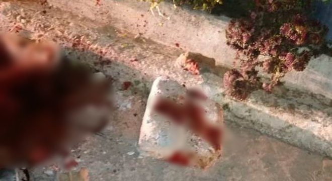 Jovem é morto a pedradas e tem cabeça esmagada (Crédito: Reprodução/WhatsApp)