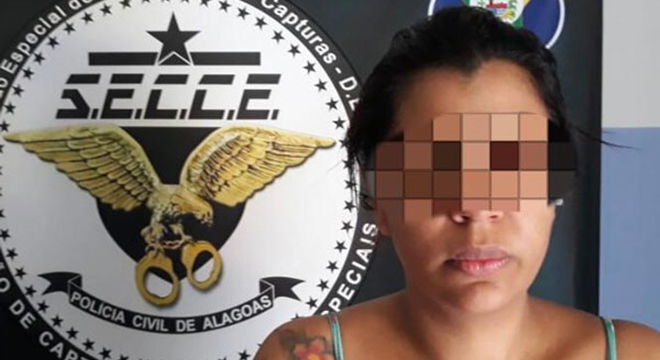 Maiara Alves da Silva foi condenada a uma pena de 24 anos de reclusão pelo crime e estava foragida (Crédito: Cortesia)