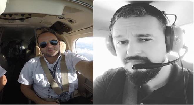 Abraão Farias e Linaldo Xavier pilotavam o avião onde estava o cantor Gabriel Diniz, e que caiu no interior de Sergipe — © Reprodução/Facebook 