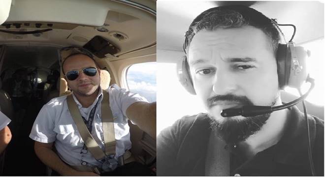 Abraão Farias e Linaldo Xavier pilotavam o avião onde estava o cantor Gabriel Diniz, e que caiu no interior de Sergipe — © Reprodução/Facebook