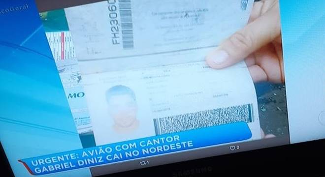 Documento pertencente ao cantor — © Reprodução