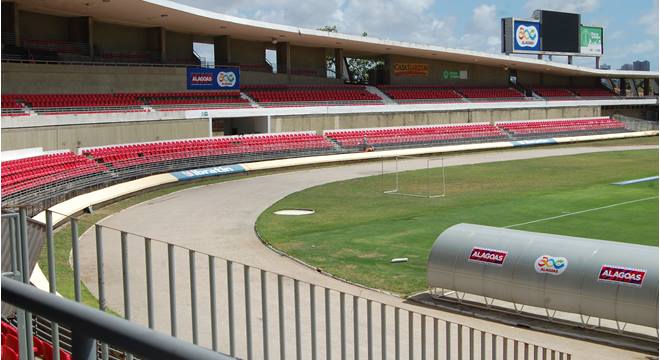 Estádio Rei Pelé será palco do jogo entre CSA e Santos (Créditos: Jonathan Lins)