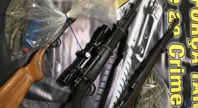 PF apreende armas de fogo utilizadas em assaltos e crime de mando no Sertão de Alagoas