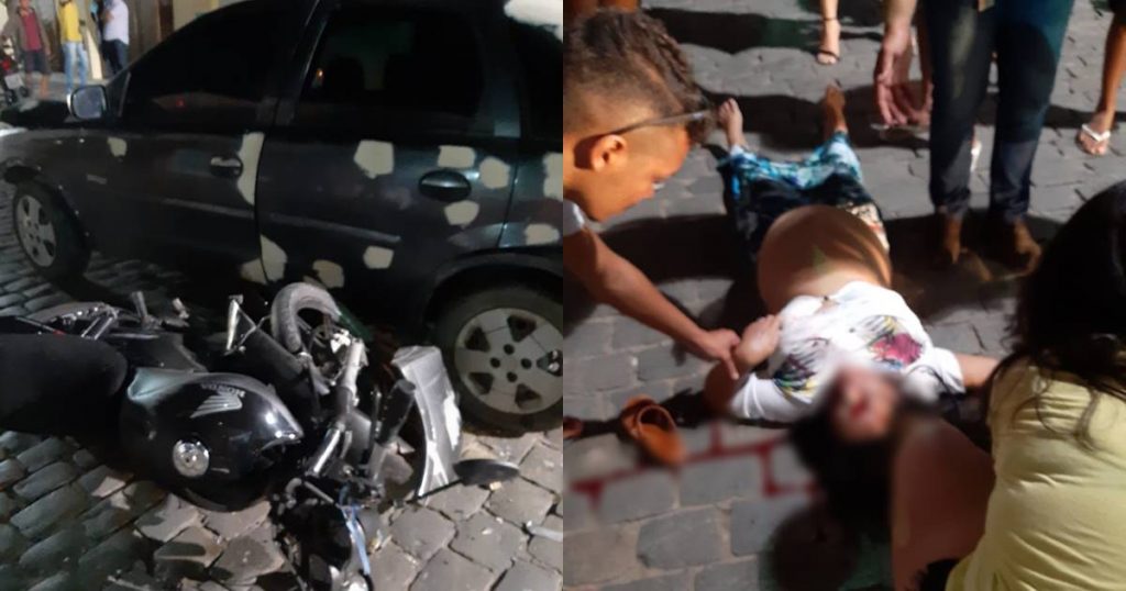 Mulher morre em grave acidente envolvendo carro e motocicleta