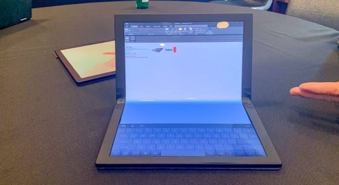Lenovo anuncia protótipo do primeiro computador com tela dobrável