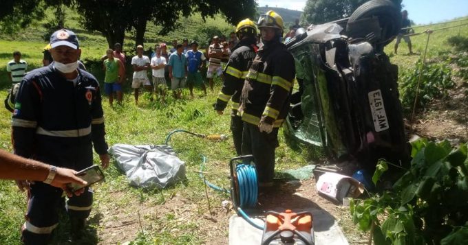 Acidente aconteceu nesta quinta-feira (06). Uma equipe do Serviço de Atendimento Móvel de Urgência (Samu) foi acionada e constatou o óbito — © Corpo de Bombeiros