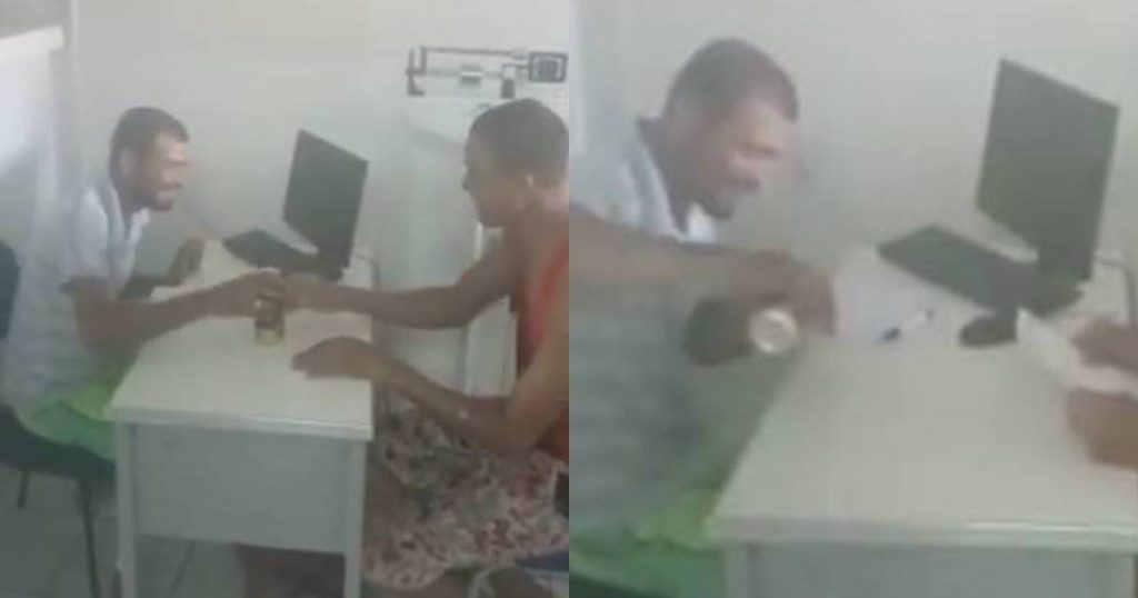 Vídeo: Funcionário é afastado após brincadeira dentro de unidade de saúde