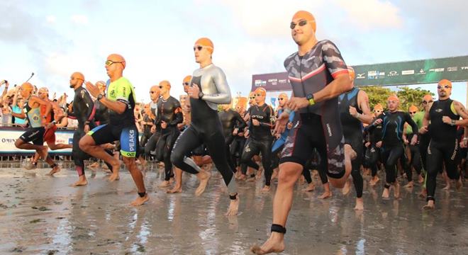 IronMan 70.3 acontece entre os dia 1 e 4 de agosto na praia da Pajuçara — © Divulgação