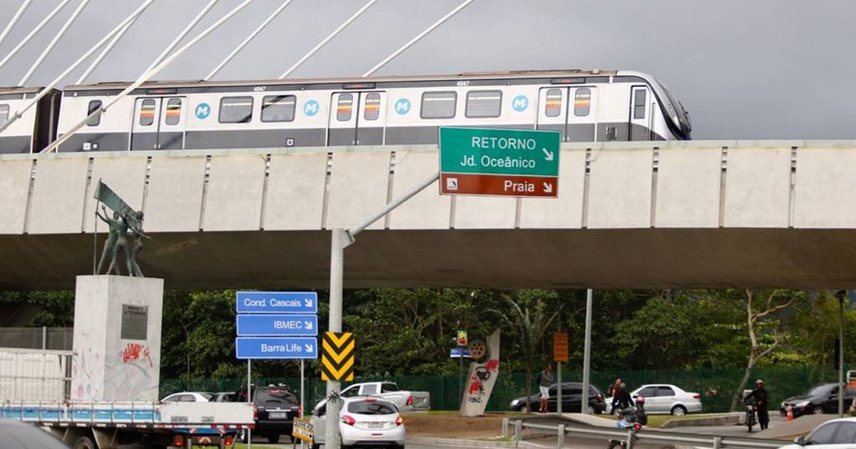 Metrô na Barra da Tijuca, Linha 4 — © Marcos Serra Lima/G1 