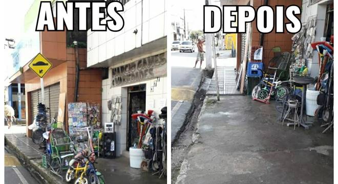 Antes e depois da reorganização — © Cortesia
