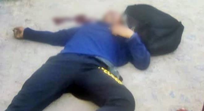 A vítima foi identificada apenas como Ricardo. Homem trabalhava em uma empresa que realiza obras de saneamento no município — © Cortesia