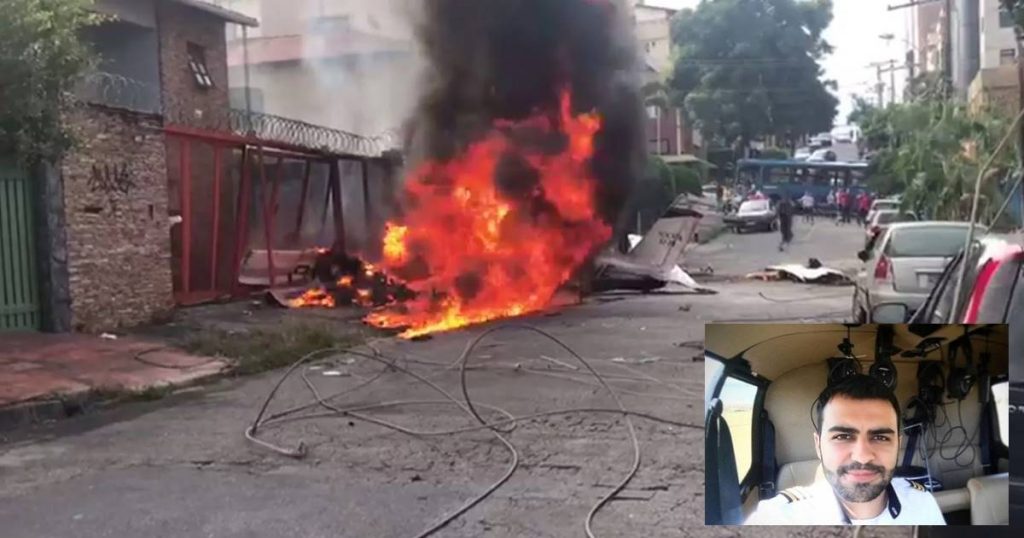 Piloto que sobreviveu à queda de aeronave teve 90% do corpo queimado