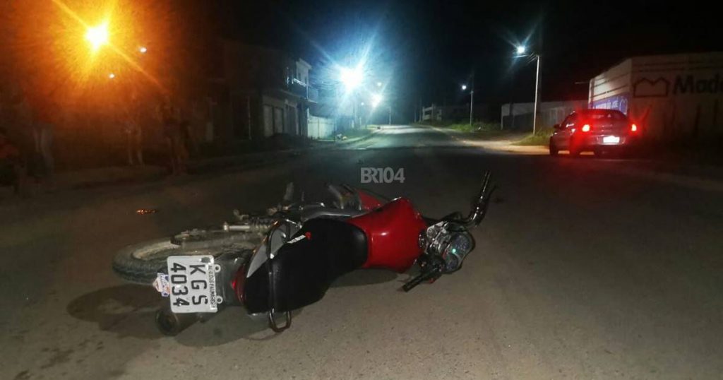 Motociclista perde dente ao cair de moto em União dos Palmares