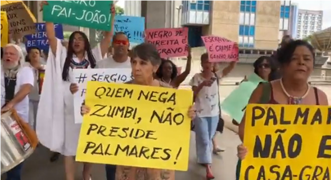 Fundação Palmares é invadida por grupo de movimento negro em Brasília — © Reprodução  