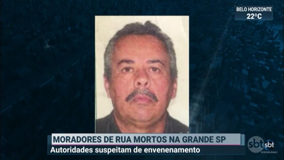 Morador de rua alagoano morre por suspeita de envenenamento — © Reprodução/SBT