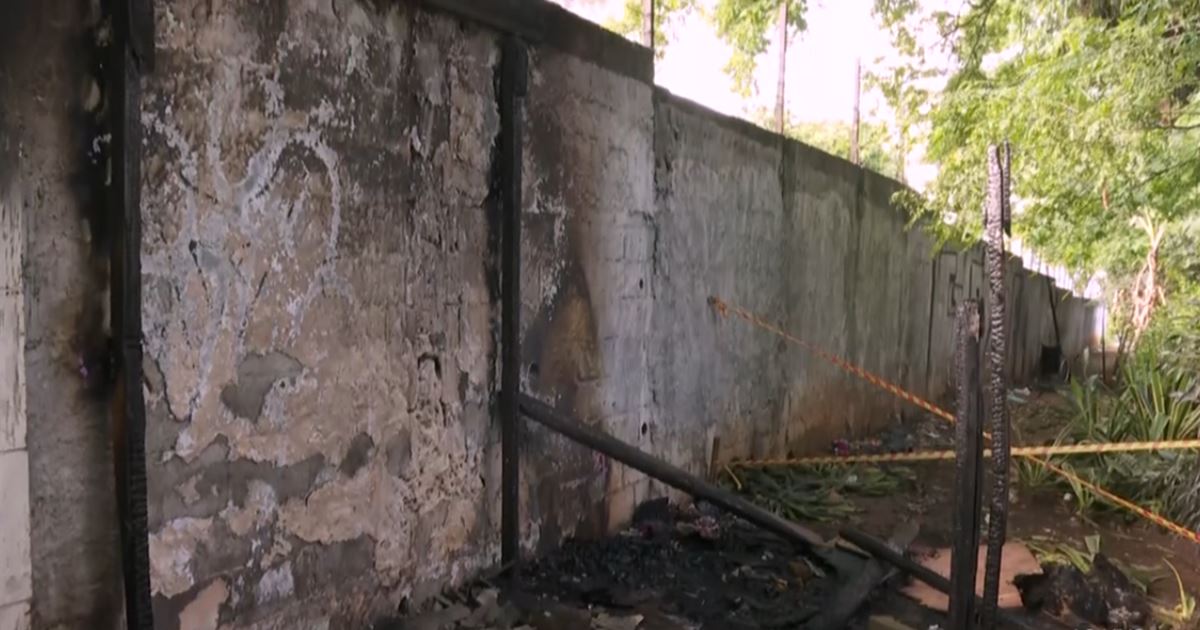 Duas crianças morreram queimadas na Zona Sul de SP — © Reprodução/Tv Globo