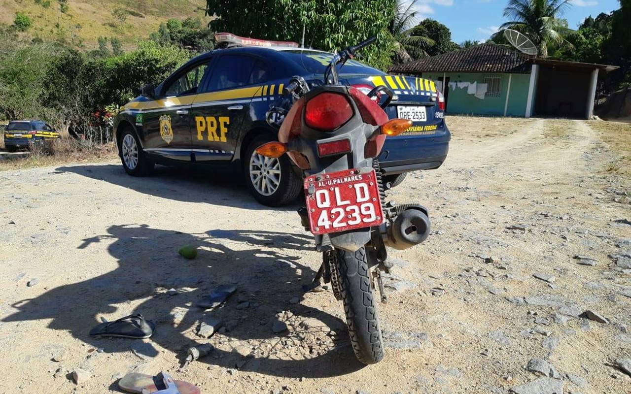 PRF recupera moto roubada e prende suspeito em União dos Palmares