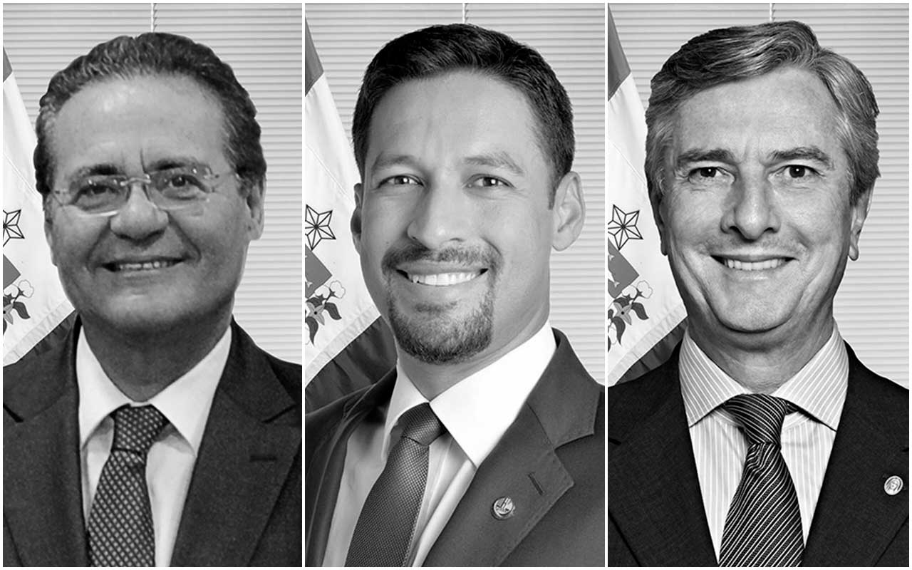 Senadores Renan Calheiros, Rodrigo Cunha e Fernando Collor