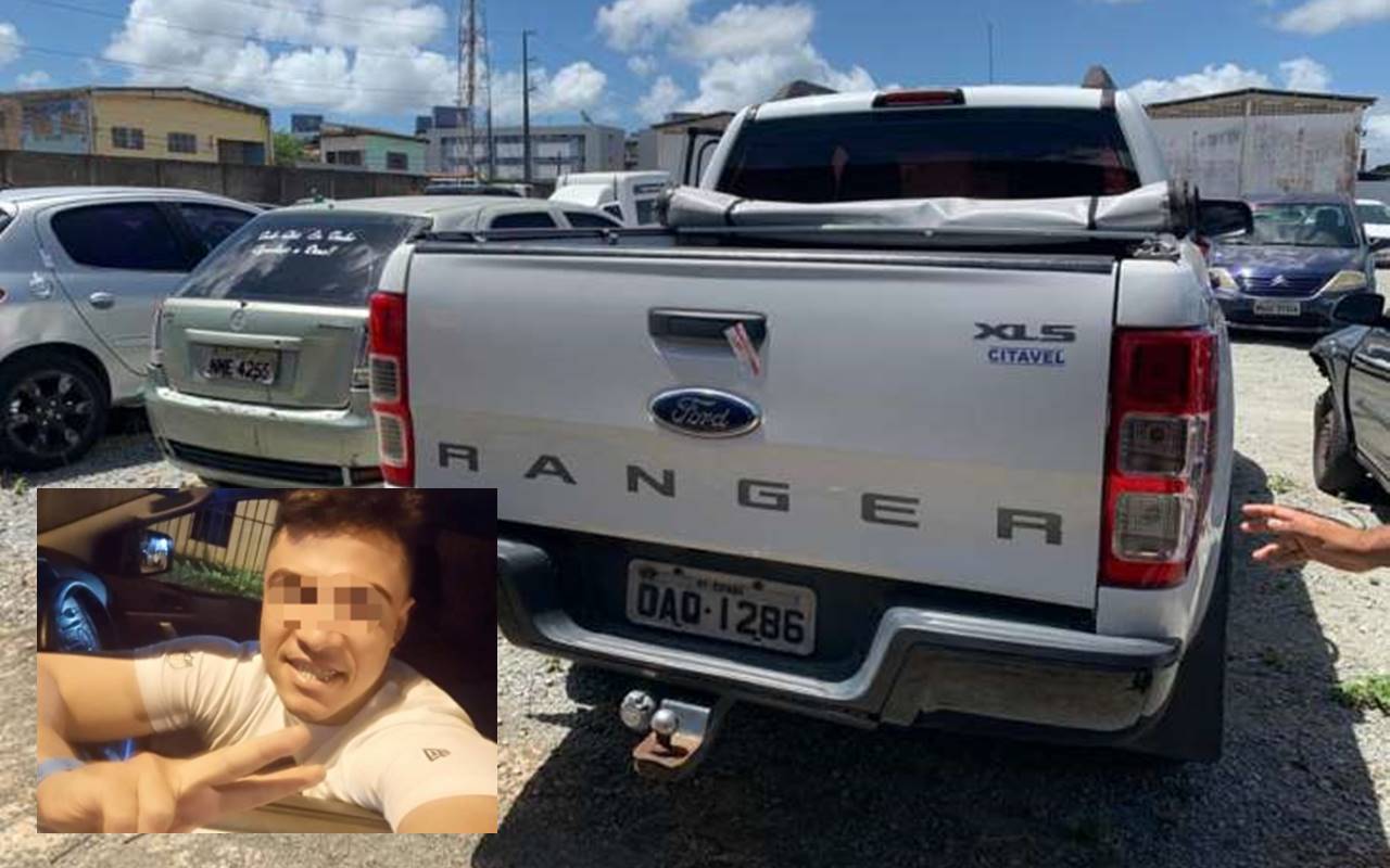 Waldemir Simão usou o próprio carro para atentado — © Deic/Reprodução/Redes Sociais