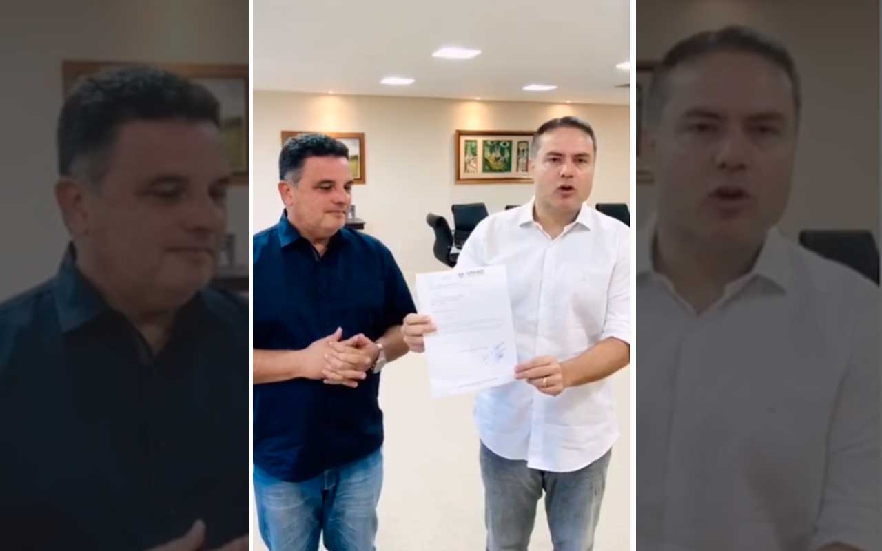 Prefeito Areski Freitas e o governador Renan Filho