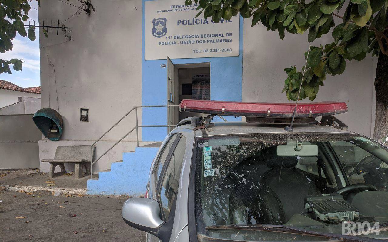 Suspeito foi encaminhado à Delegacia Regional de União dos Palmares — © Allan Santos/BR104