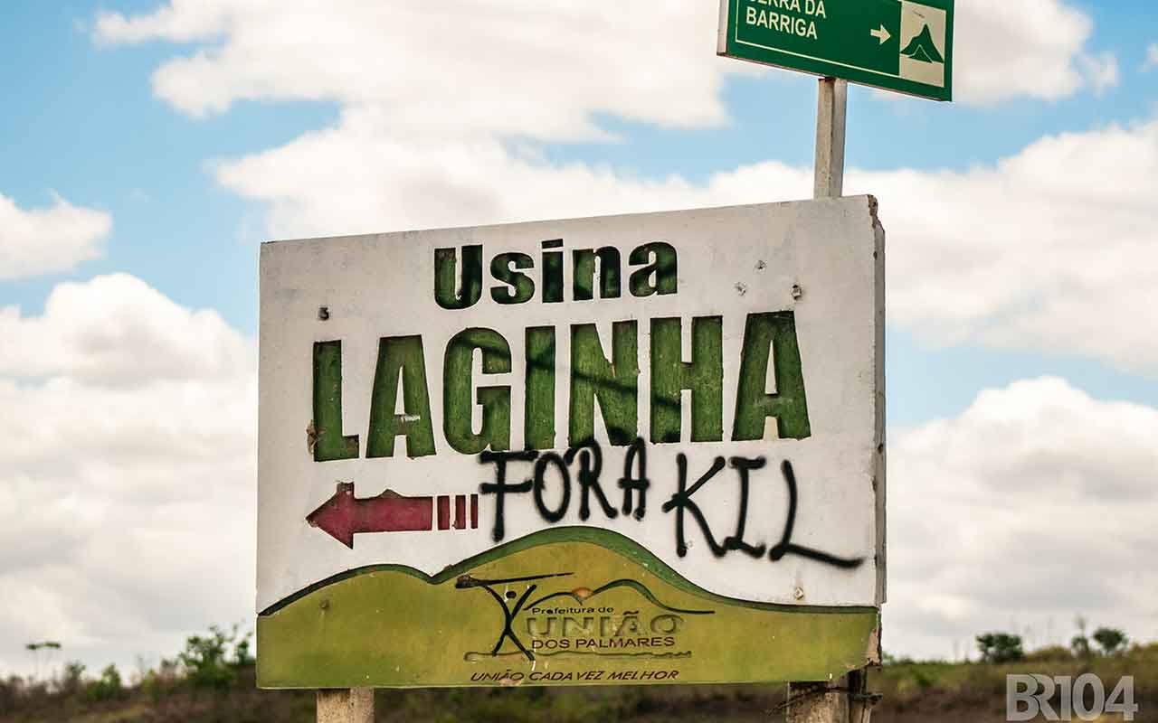 Placa Usina Laginha pichada — © Alyson Santos 