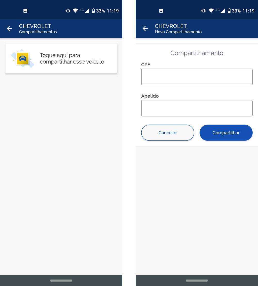 Aplicativo permite compartilhar a CRLV com outros motoristas — © Reprodução
