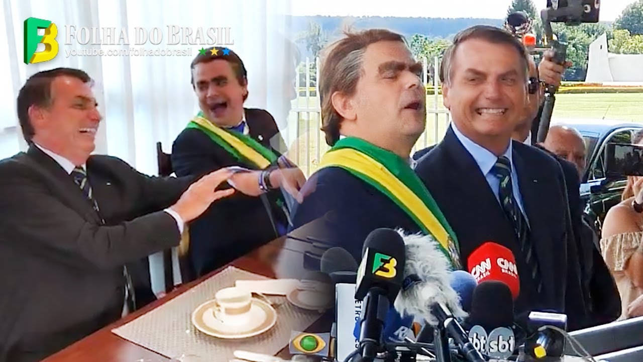 Carioca imita Bolsonaro no Palácio do Alvorada — © Reprodução