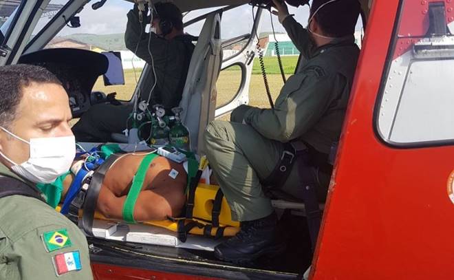 Homem vítima de arma de fogo em União dos Palmares - @Bombeiros