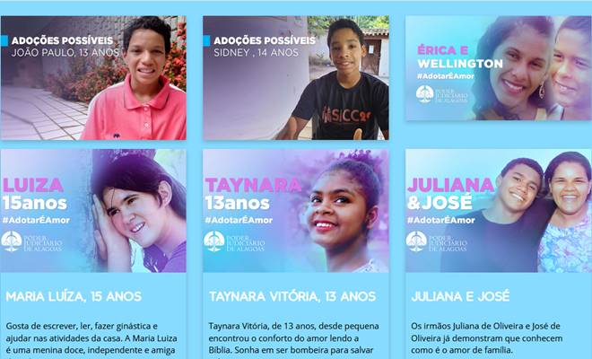 Quer adotar uma criança? TJ/AL divulga histórias de crianças disponíveis