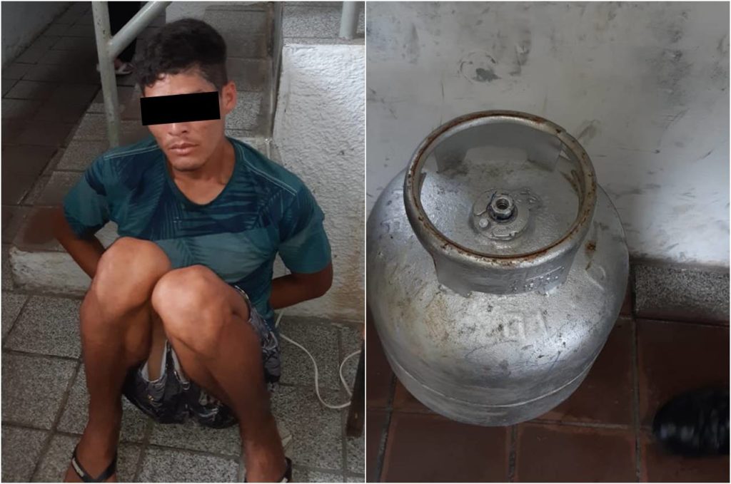 Jovem é preso após pular residência e furtar botijão de gás em União dos Palmares
