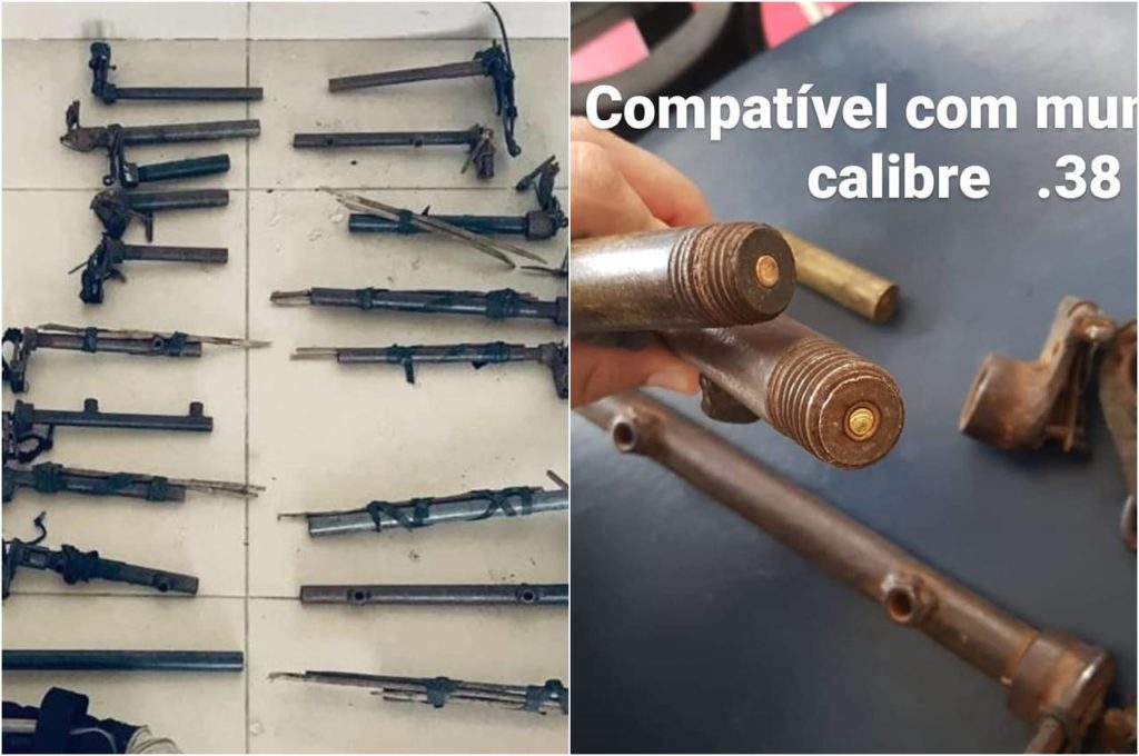 Irmãos são presos com 23 armas de fabricação caseira após assaltos em Murici