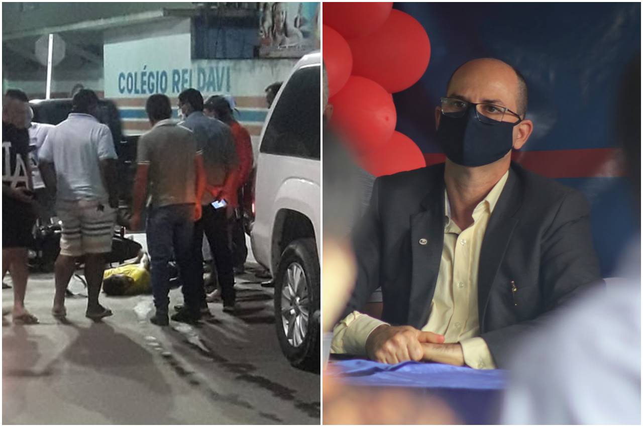 Imagem do acidente e o advogado Rivaldo Rodrigues