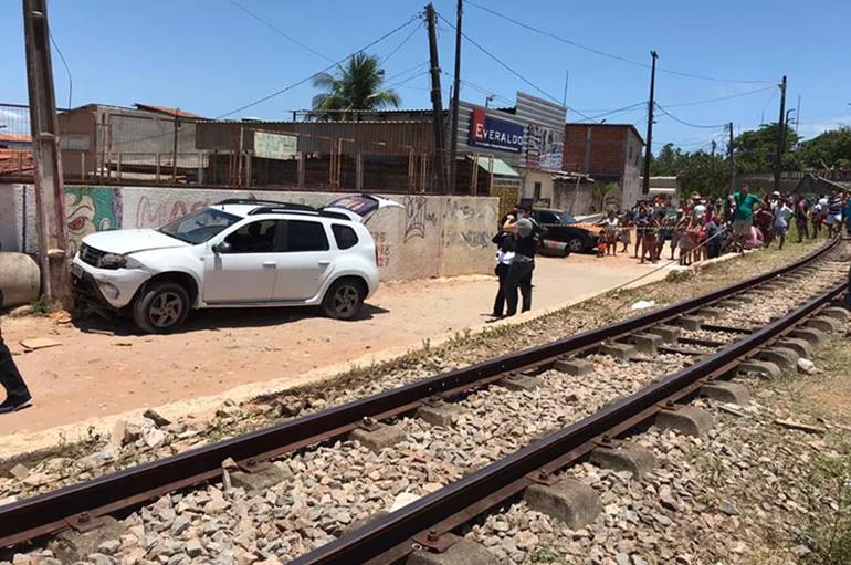 Idoso morre atropelado por motorista que tentava fugir de tiroteio em Natal — © Ayrton Freire/Inter TV Cabugi 