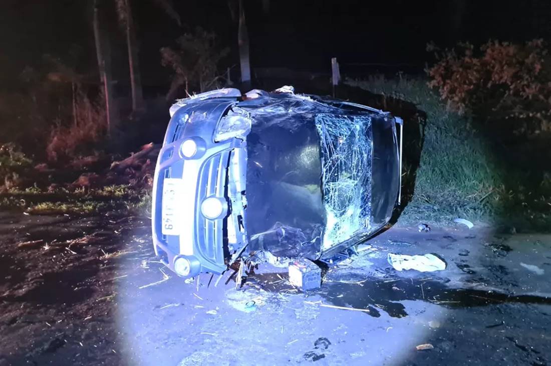 Motorista do carro fugiu sem prestar socorro após o acidente em Tupã — © João Trentini/Divulgação