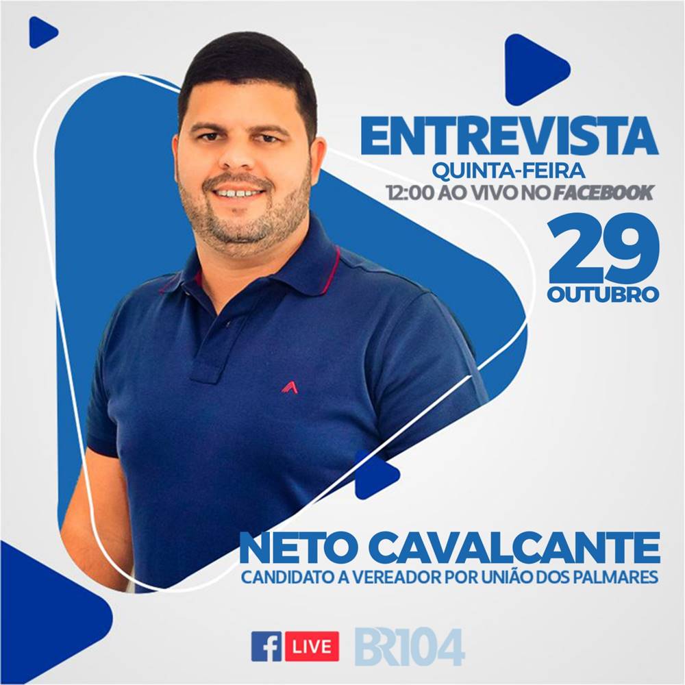 Neto Cavalcanti é o próximo a participar da sabatina do BR104 — © Divulgação/BR104