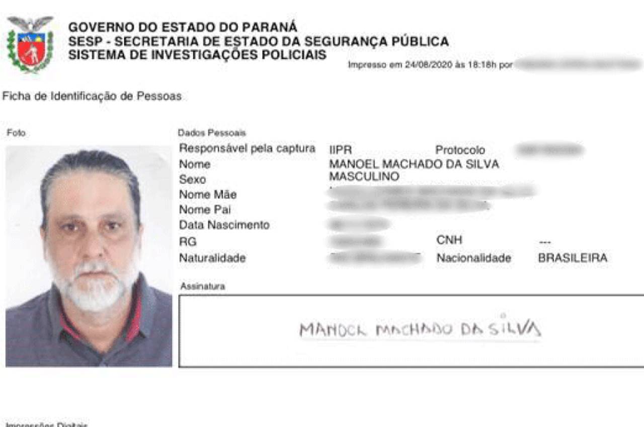 Paulo Cupertino tirou RG falso durante fuga — © Reprodução