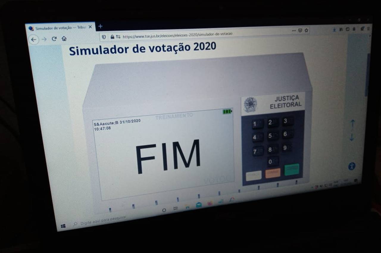 TSE disponibiliza ao eleitor simulador virtual de voto na urna eletrônica — © Gustavo Lopes/BR104