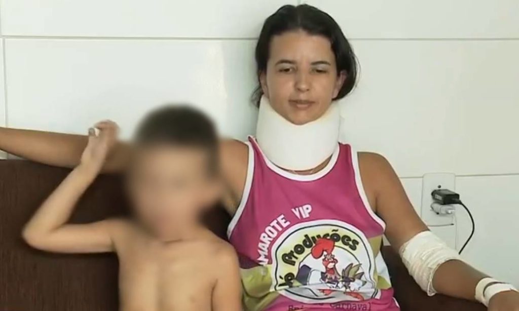 Vanessa e Guilherme sofreram alguns ferimentos, mas passam bem — © Reprodução/Tv Gazeta