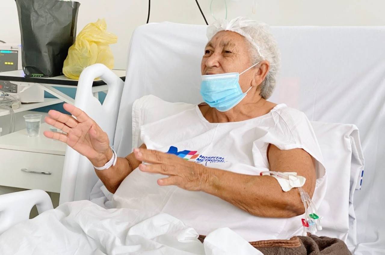 Antes de receber alta médica, dona Irinéa Rosa não escondia a expectativa de retornar à União — © Catarina Magalhães/Ascom Sesau AL