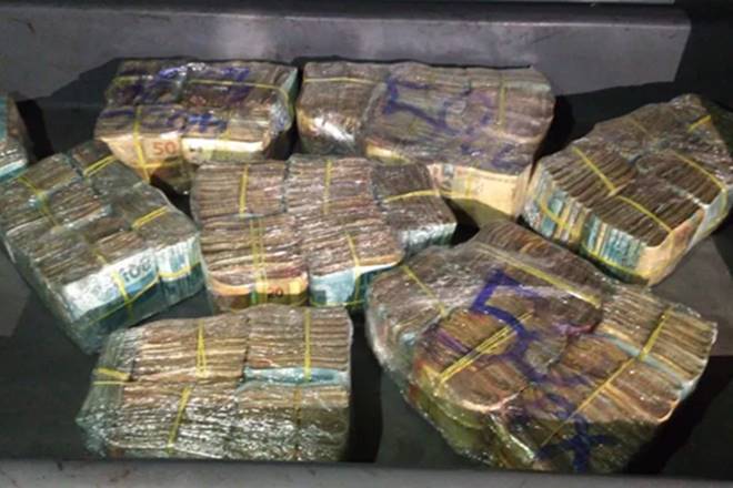 Dinheiro apreendido pela PM em BH — © Polícia Militar/Divulgação