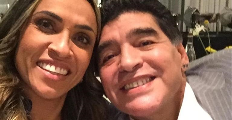 Marta e Maradona — © reprodução