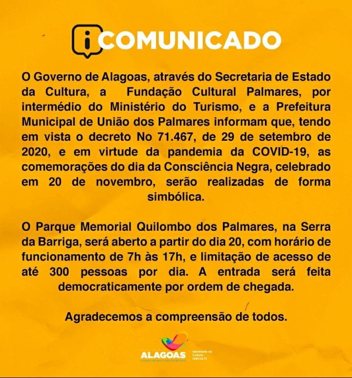 Nota da Secult — © Divulgação