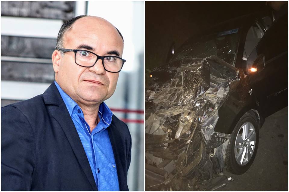 Radialista Hermes Marques tem carro destruído em grave acidente na BR-104