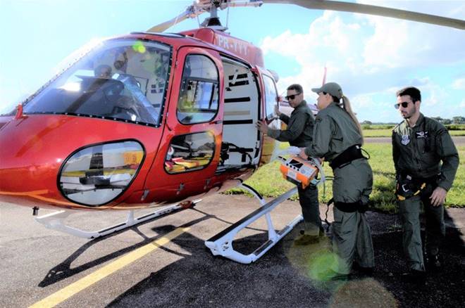 Samu encaminhou o helicóptero até Murici, mas o chamado havia sido um trote — © Ascom/Sesau