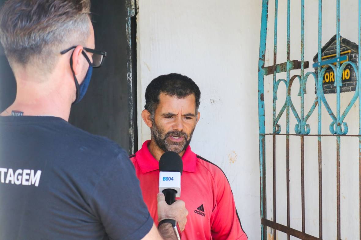 Cícero está sem emprego e pede ajuda para sustentar família — © Jamerson Lucena/BR104