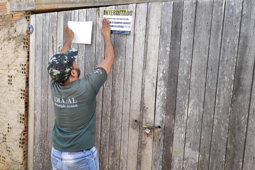 Serraria foi embargada por falta de licenciamento ambiental — © Cortesia