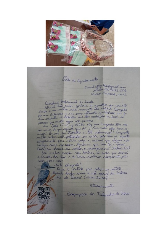 Material entregue aos profissionais – © Reprodução 