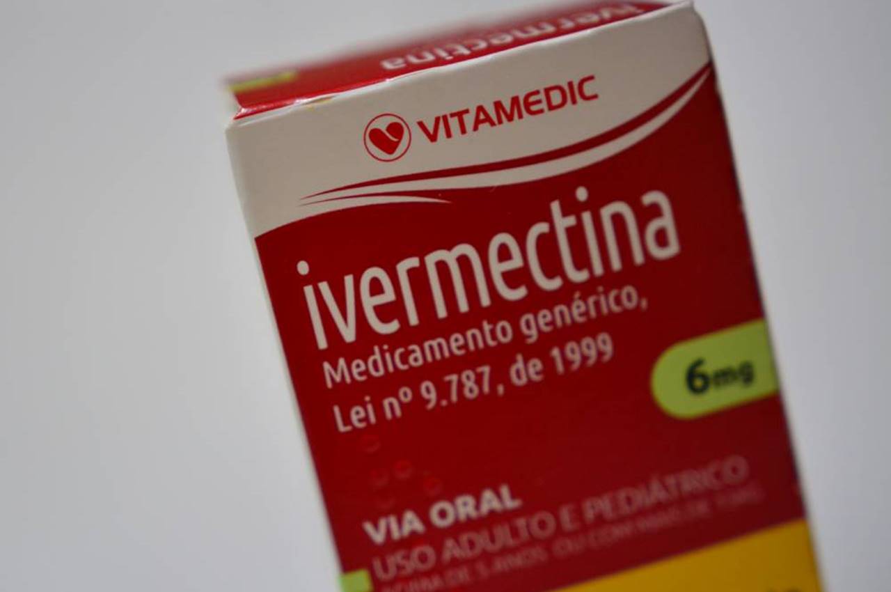 Na foto, caixa de comprimidos da ivermectina (vermífugo) — © Reprodução